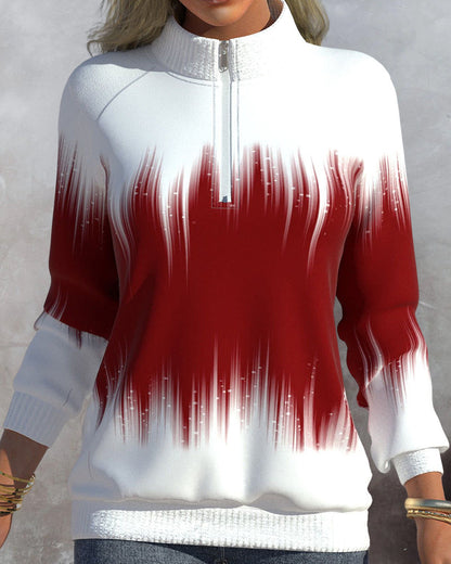 Trendy Ladies’ Zip Neck Jumper - Aurora