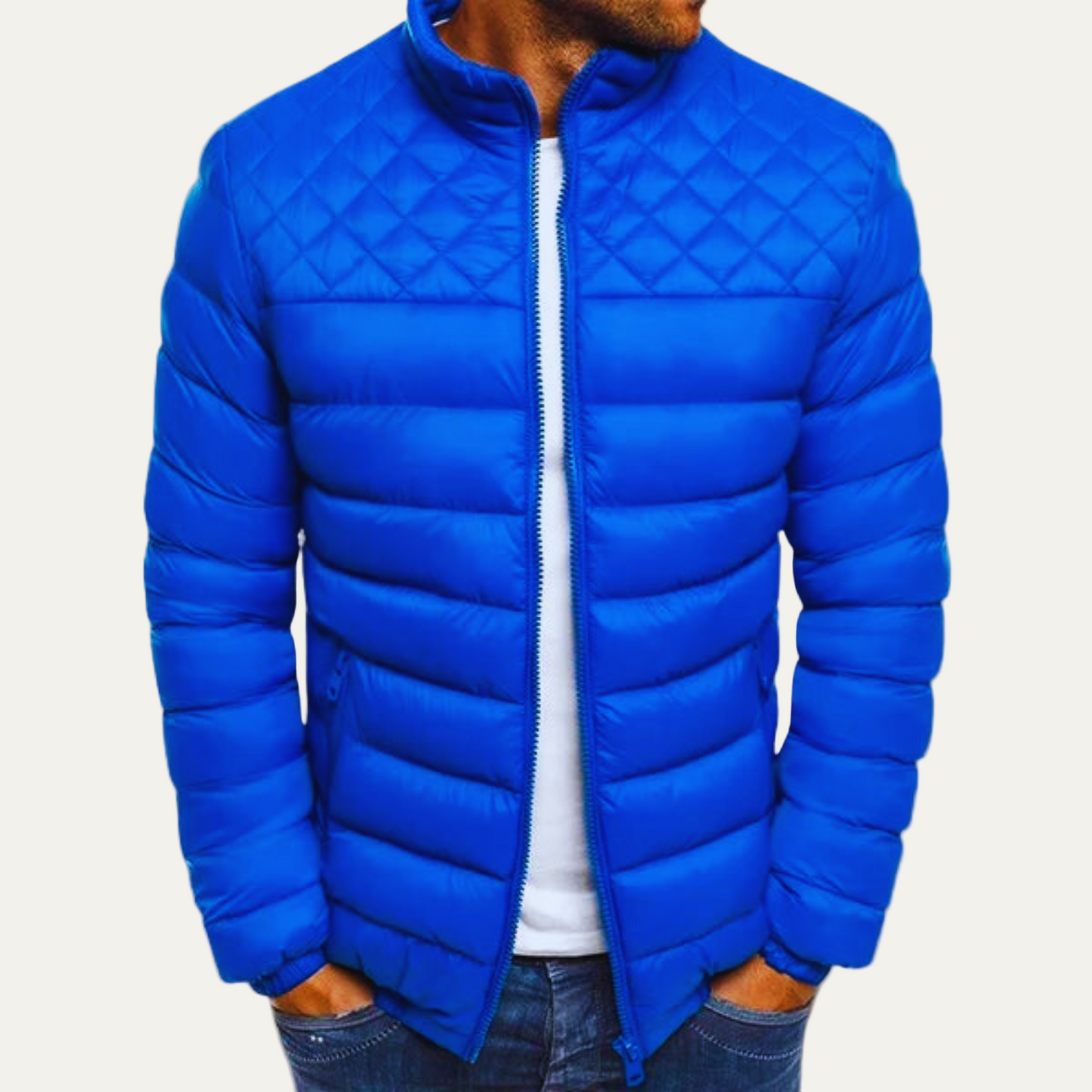 Men’s Mixed Quilting Insulated Puffer Jacket