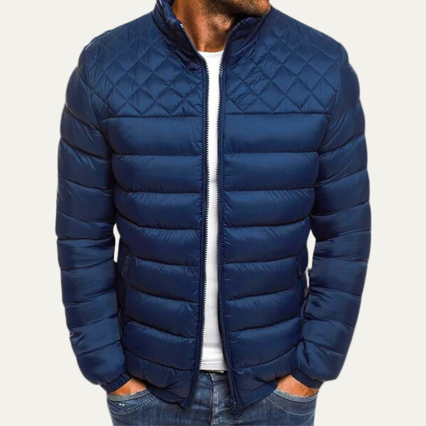 Men’s Mixed Quilting Insulated Puffer Jacket