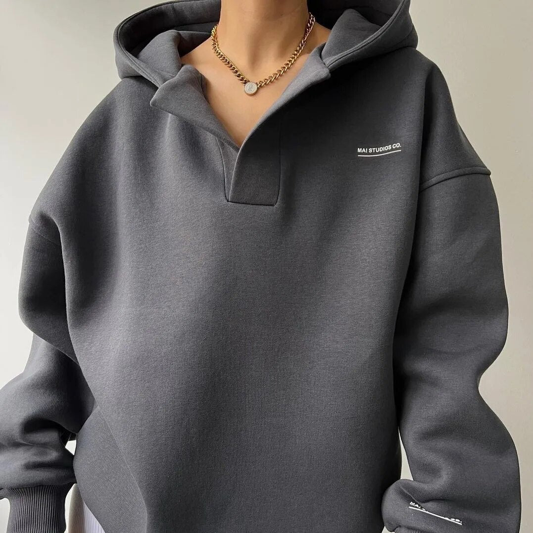 Trendy Oversized Women's Hoodie with Hood - Luna