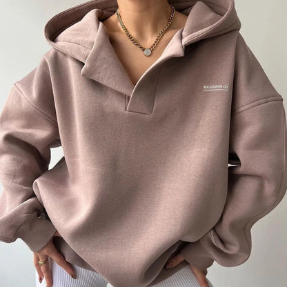 Trendy Oversized Women's Hoodie with Hood - Luna