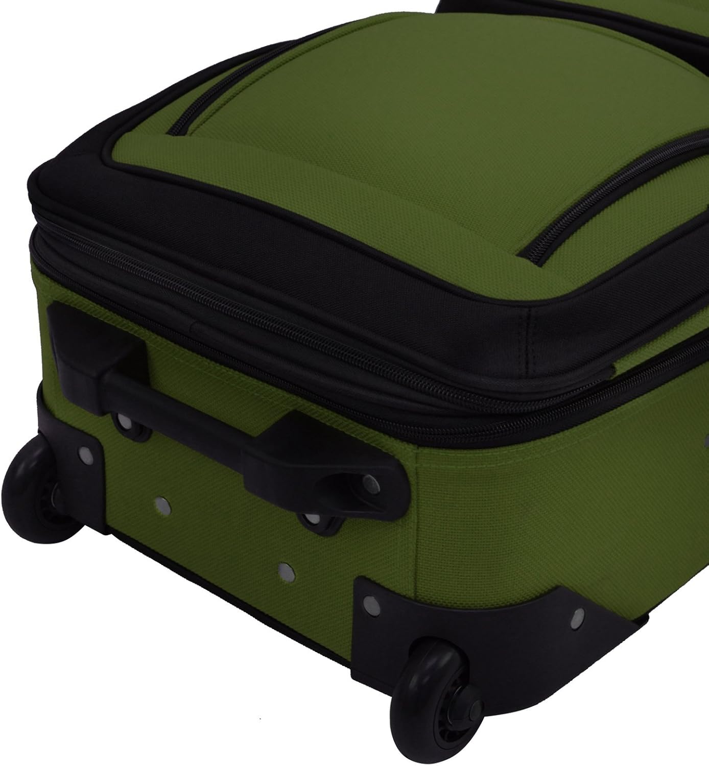 2-Piece Softside Carry-On Luggage Set with Expandable Design and Skate Wheels