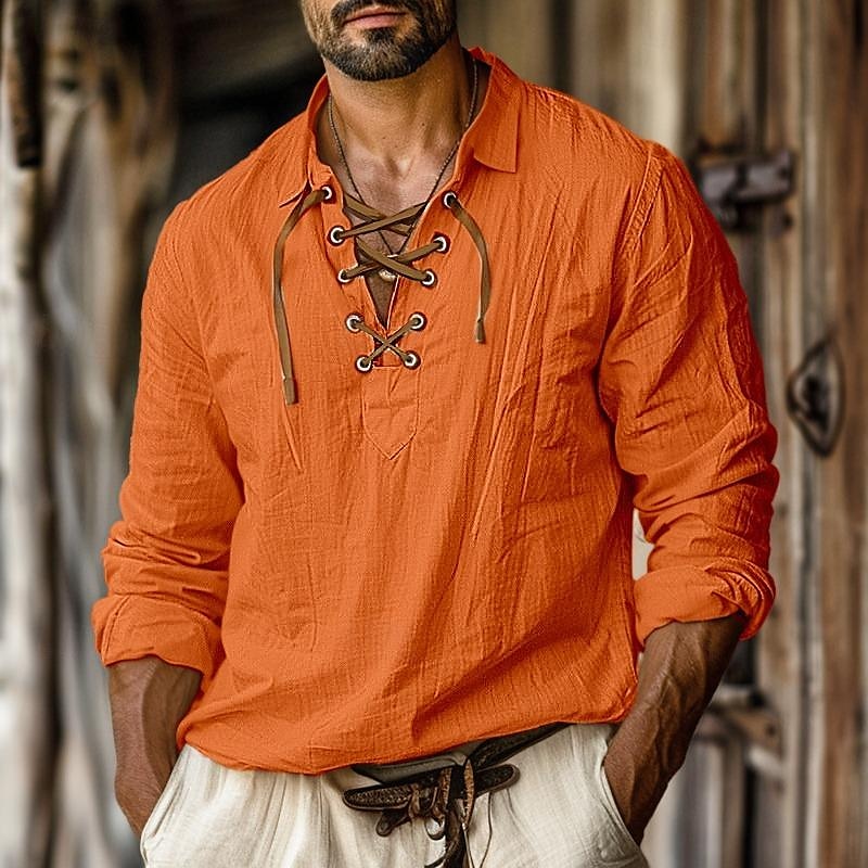 Classic Fit Mens Long Sleeve Casual Shirt - BritishElegance