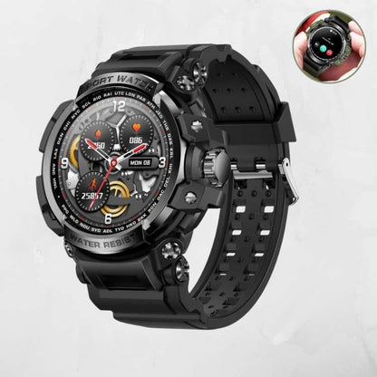 Rugged Outdoor Smartwatch – Waterproof, Bluetooth Calling, Long Battery