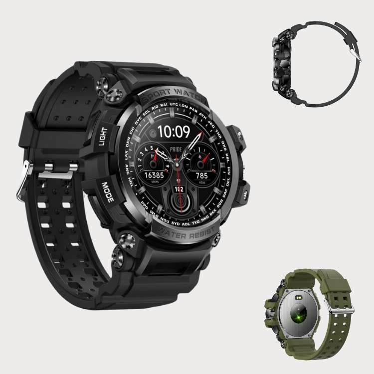 Rugged Outdoor Smartwatch – Waterproof, Bluetooth Calling, Long Battery
