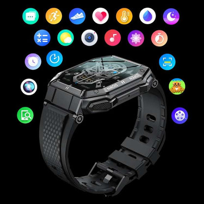 Rugged Military Smartwatch – 20+ Sport Modes, HD Display, 10-Day Battery