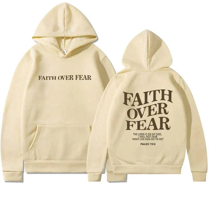 Unisex Hoodie 'Faith Over Fear' Psalms 118:6 - Faithmore