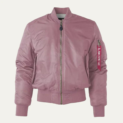Unisex Classic Full Zip Bomber Jacket with Sleeve Utility Pocket