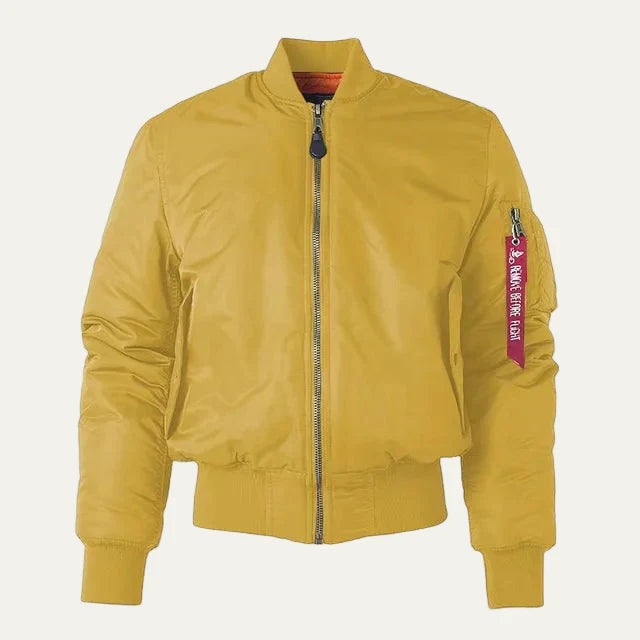 Unisex Classic Full Zip Bomber Jacket with Sleeve Utility Pocket