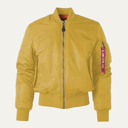 Unisex Classic Full Zip Bomber Jacket with Sleeve Utility Pocket