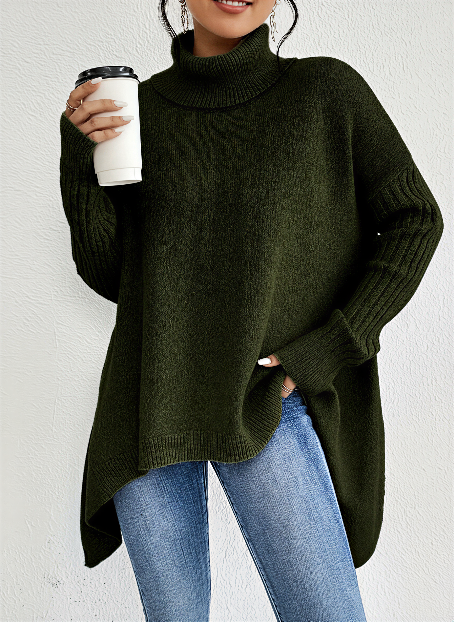Cozy Women's Large Turtleneck Sweater