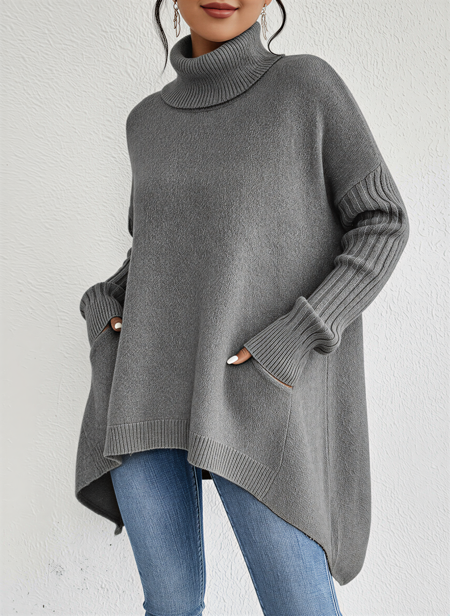 Cozy Women's Large Turtleneck Sweater