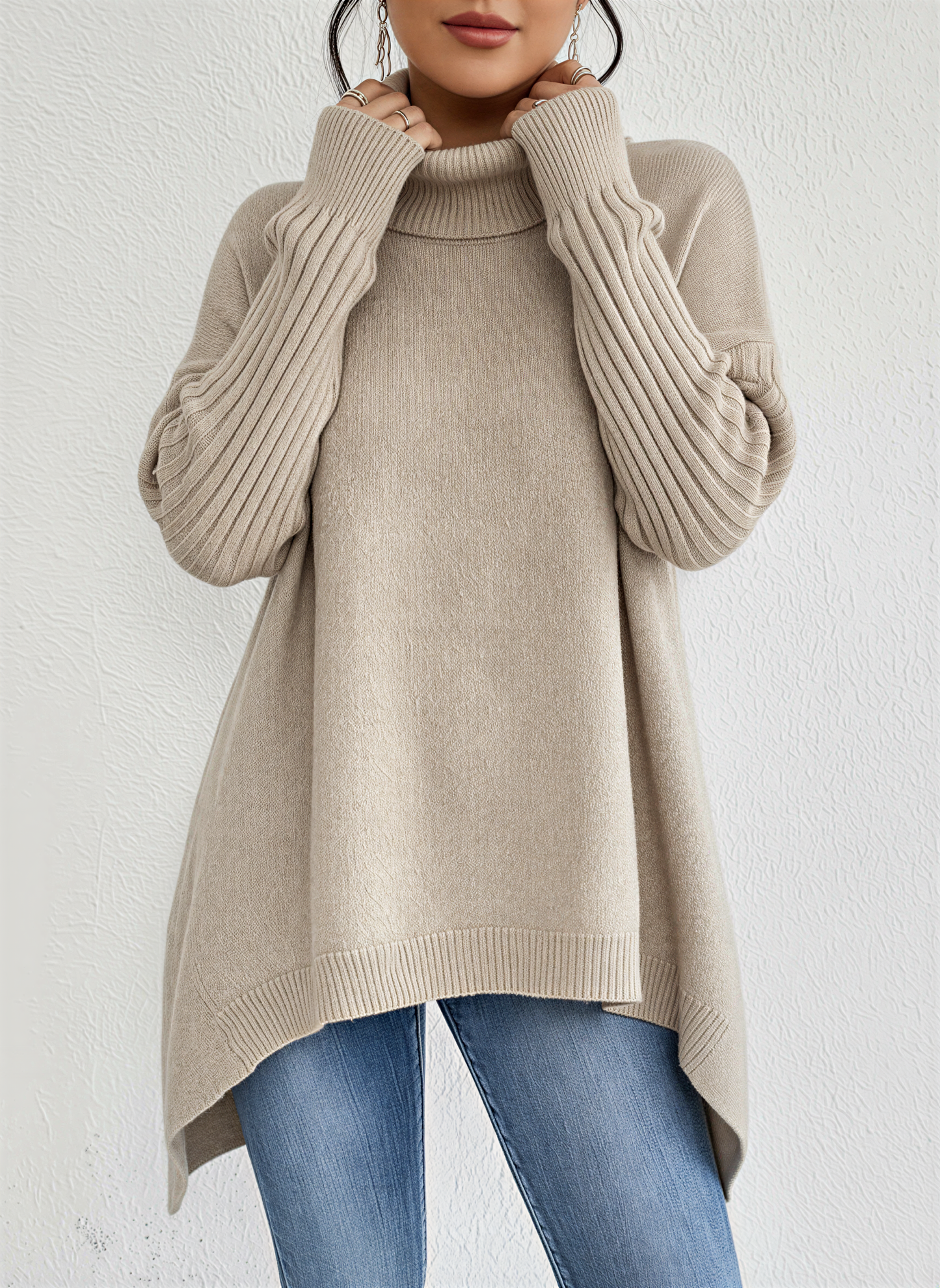 Cozy Women's Large Turtleneck Sweater