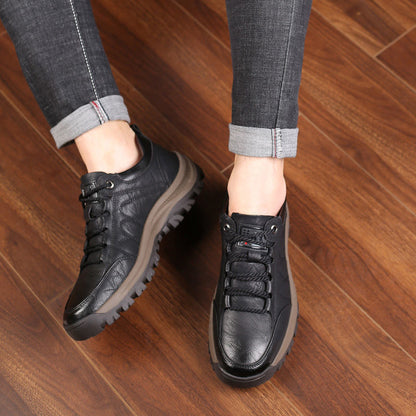 Orthopedic breathable leather men's shoes