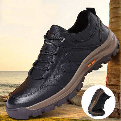 Orthopedic breathable leather men's shoes
