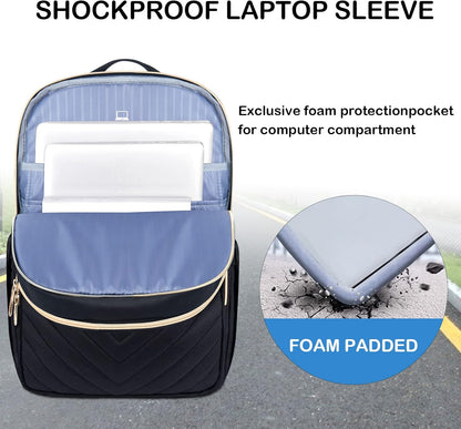 Lightweight Waterproof Laptop Backpack with USB Port – 15.6' Compatible