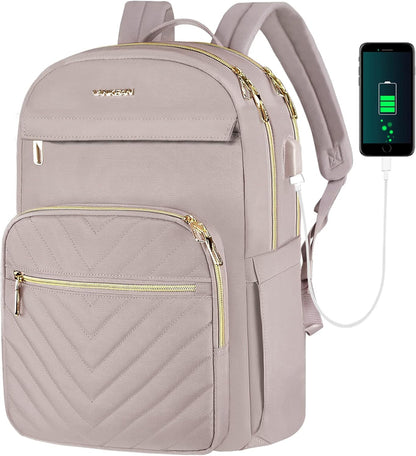 Lightweight Waterproof Laptop Backpack with USB Port – 15.6' Compatible