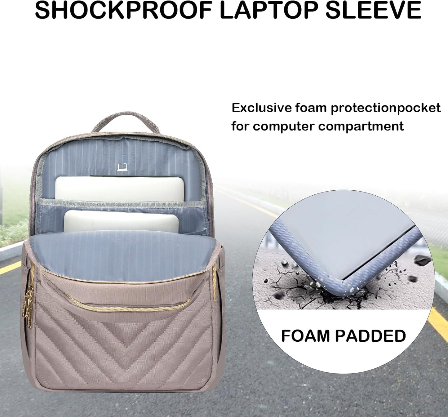 Lightweight Waterproof Laptop Backpack with USB Port – 15.6' Compatible