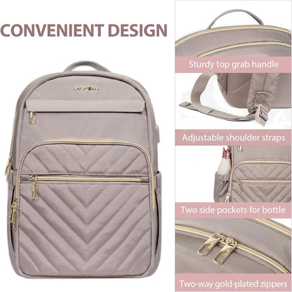 Lightweight Waterproof Laptop Backpack with USB Port – 15.6' Compatible