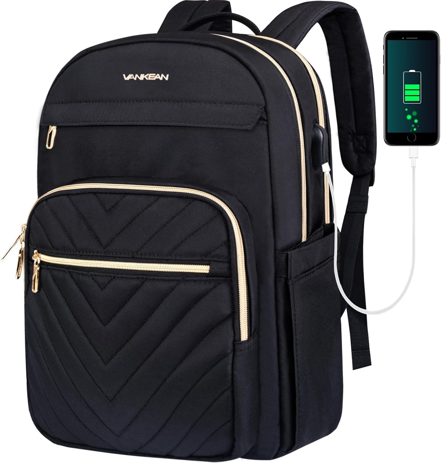 Lightweight Waterproof Laptop Backpack with USB Port – 15.6' Compatible