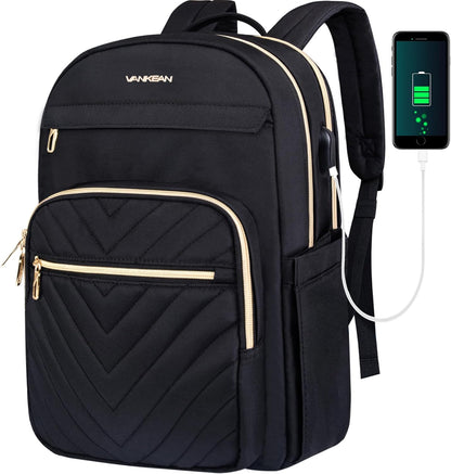 Lightweight Waterproof Laptop Backpack with USB Port – 15.6' Compatible