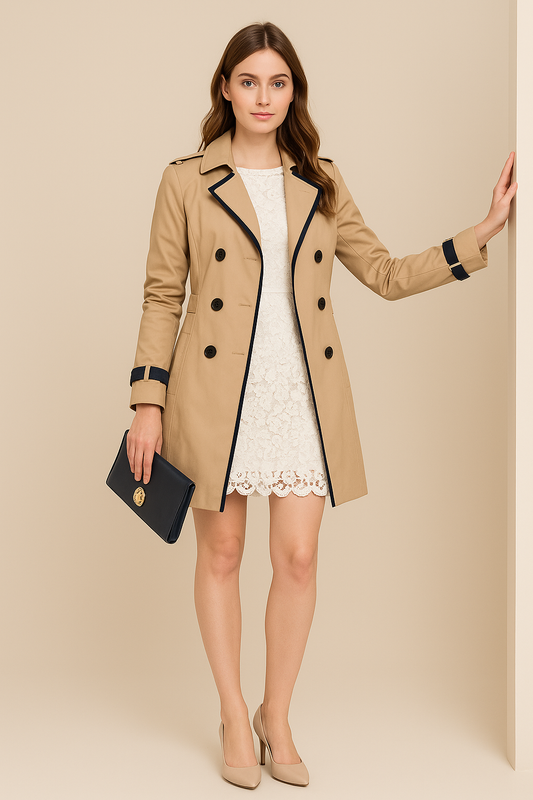 Valeria – Women’s Double-Breasted Trench Coat