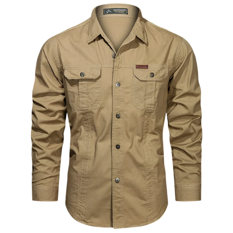 Casual Button Down Shirt for Men with Pockets