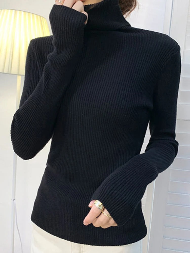 Cashmere turtleneck sweater for women