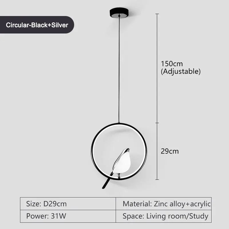 Bright Round LED Ceiling Pendant Light Fixture