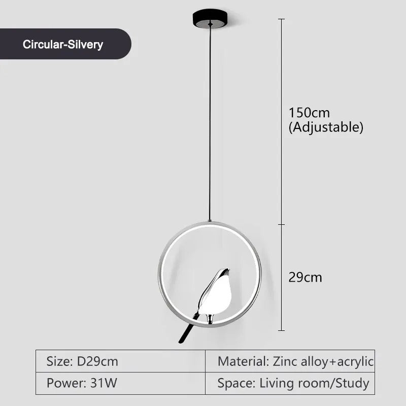 Bright Round LED Ceiling Pendant Light Fixture