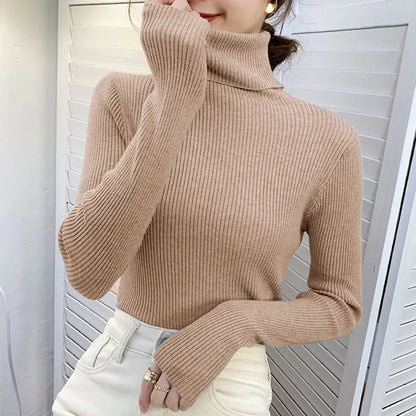 Cashmere turtleneck sweater for women