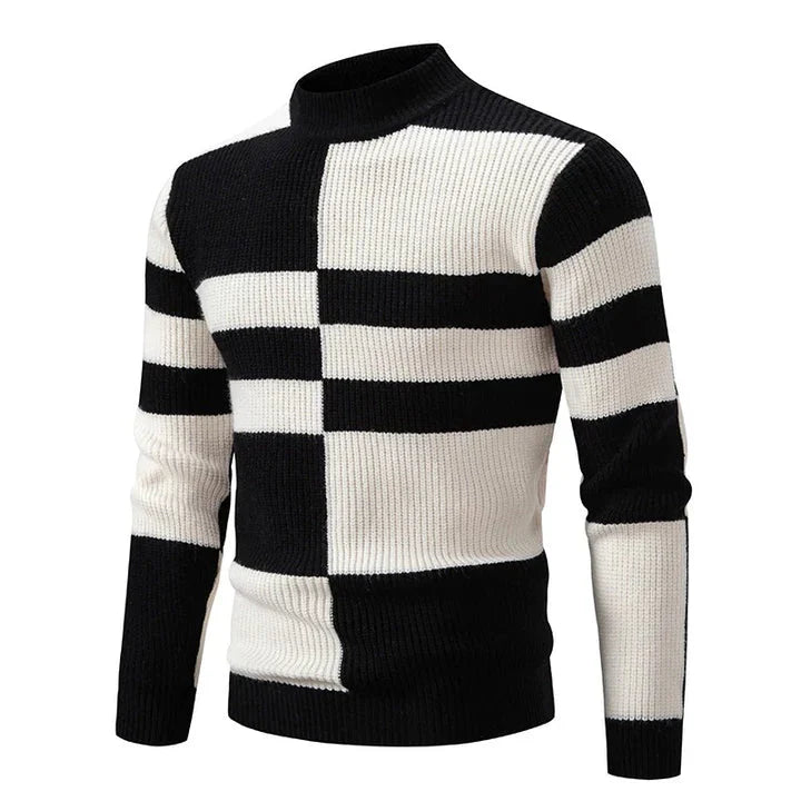 Warm Crew Neck Wool Sweater for Men