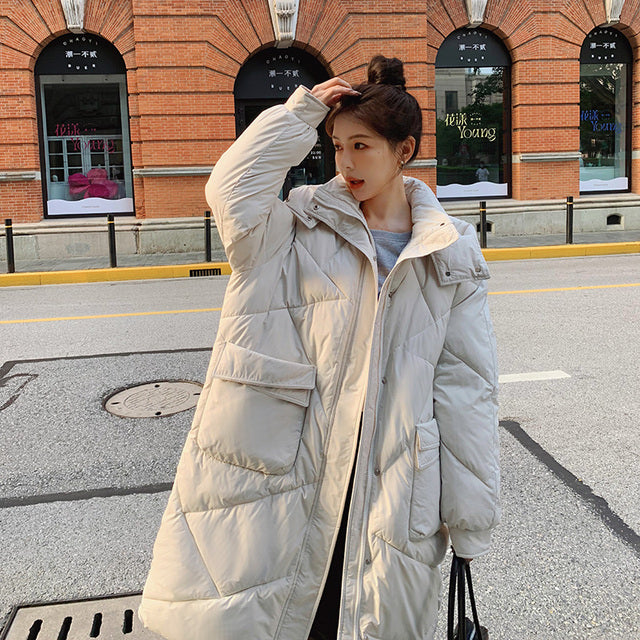 Cozy Women's Down Parka with Large Pockets