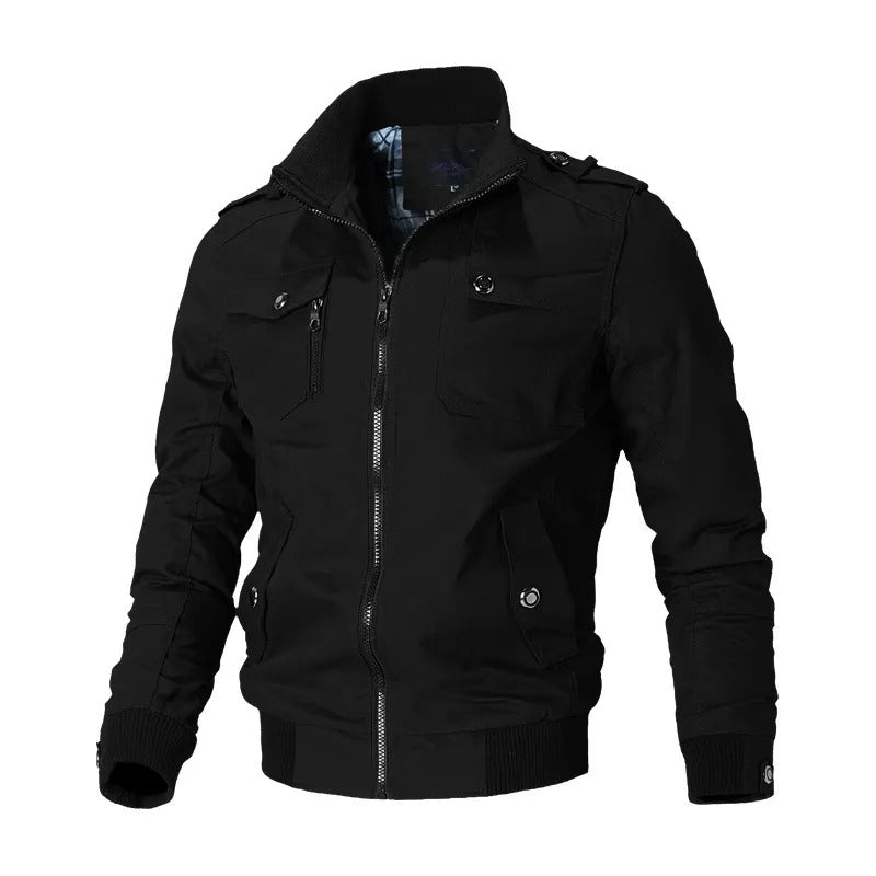 Classic Men's Army Bomber Coat - BritishElegance