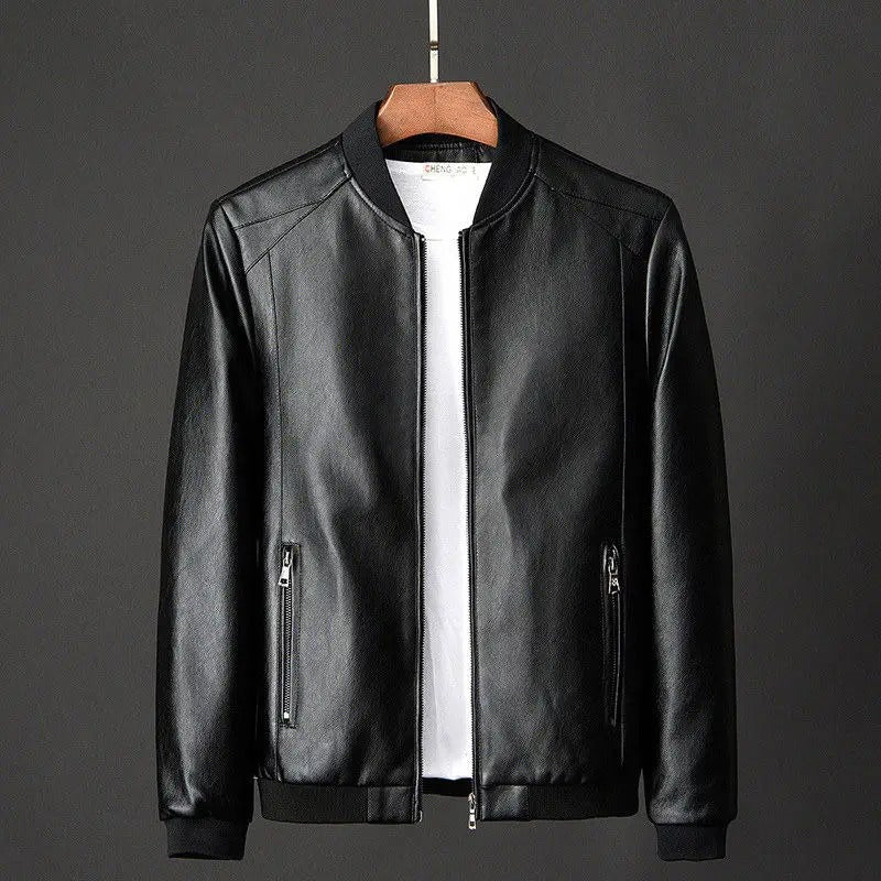 Vintage Leather Jacket with Pocket for Men Rugged Charm Meets Timeless Style