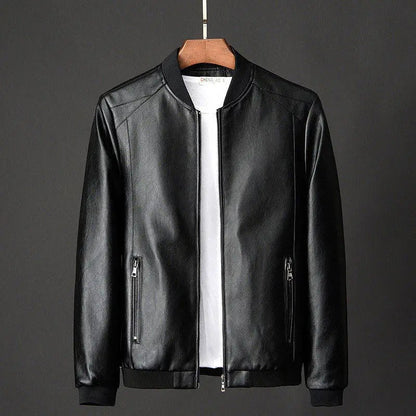 Vintage Leather Jacket with Pocket for Men Rugged Charm Meets Timeless Style