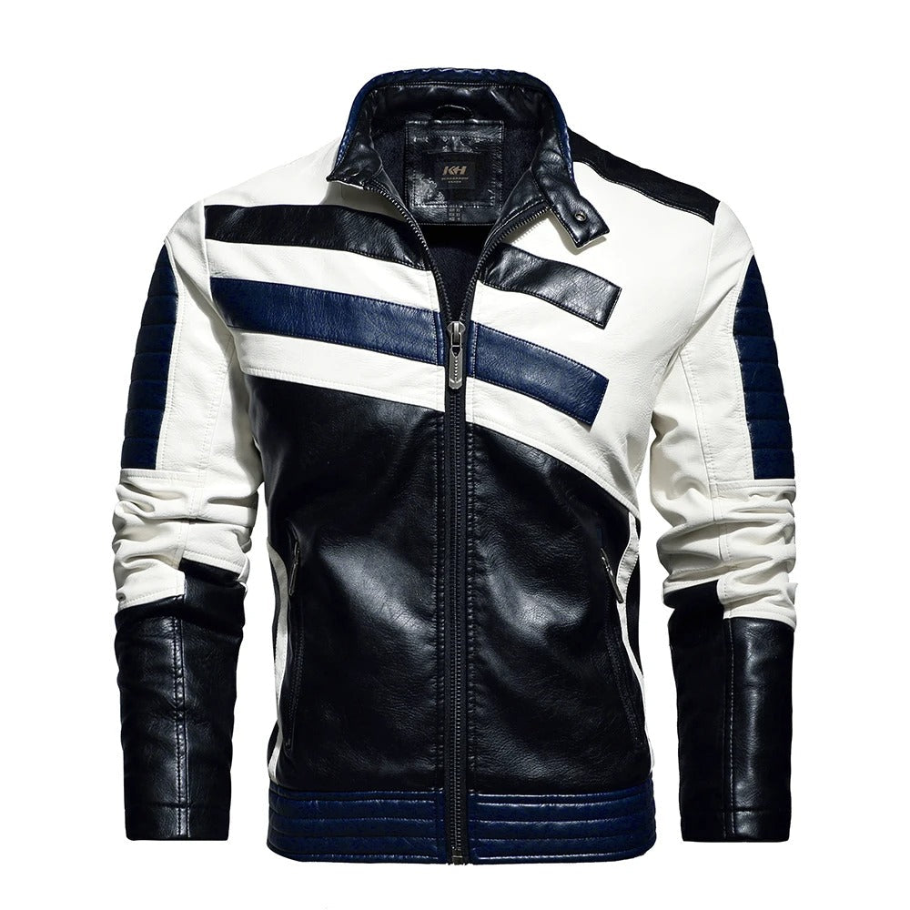 Classic Biker Vegan Leather Jacket for Men