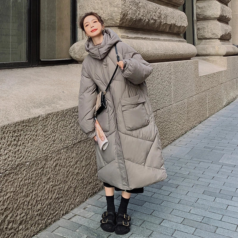 Cozy Women's Down Parka with Large Pockets - BritishElegance