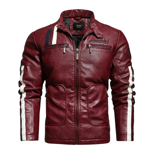 Classic Biker Vegan Leather Jacket for Men - BritishElegance