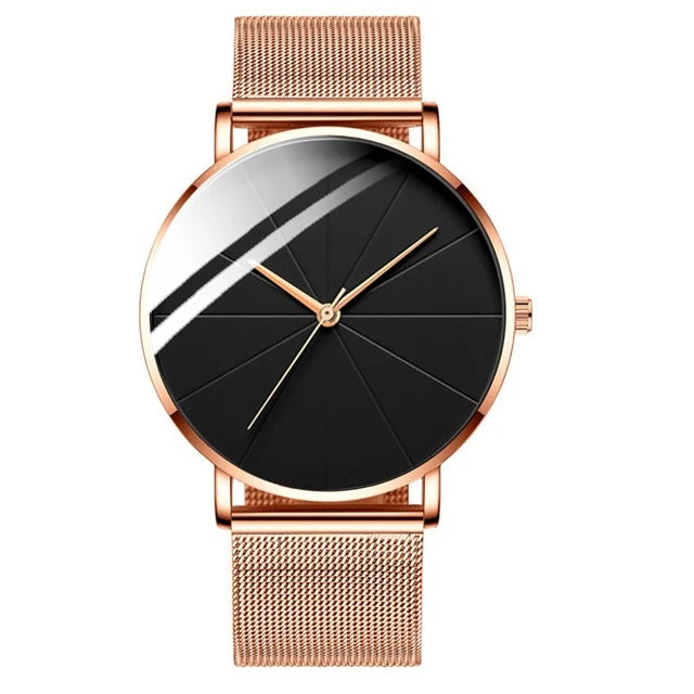 Premium Mens Watch with Large Leather Strap Dial