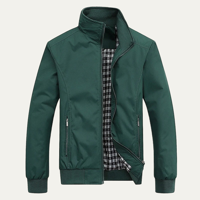 Men’s Lightweight Plaid Lined Zip Jacket