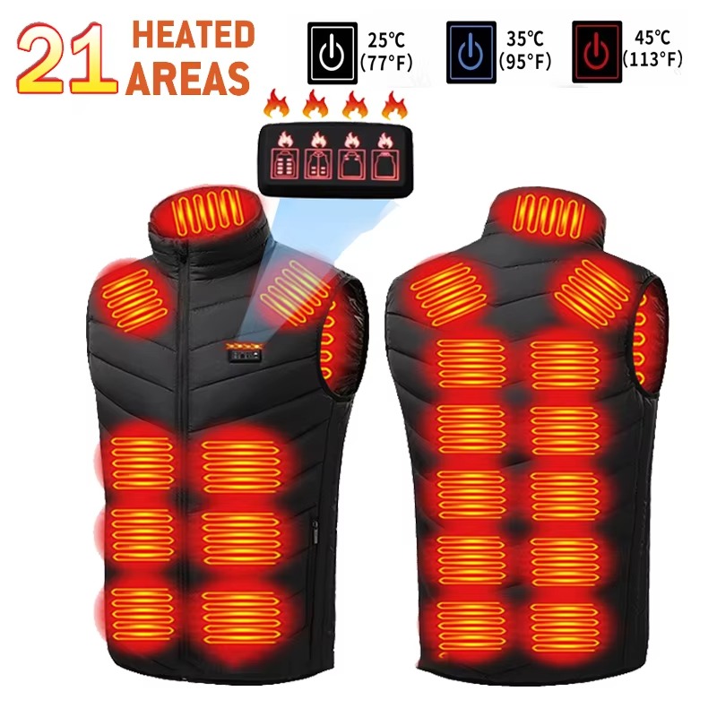 ThermaWear | Cozy Dual-Control Heated Vest for Women with 9 Heating Zones