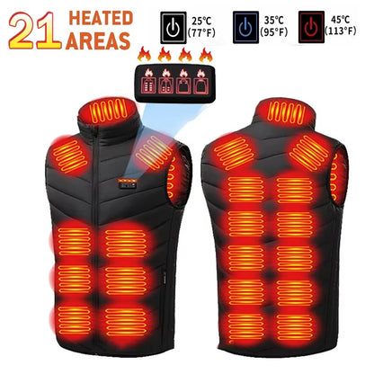 ThermaWear | Cozy Dual-Control Heated Vest for Women with 9 Heating Zones