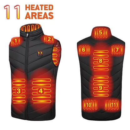 ThermaWear | Cozy Dual-Control Heated Vest for Women with 9 Heating Zones