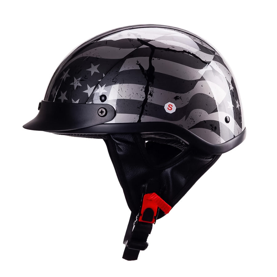 Sporty Motorcycle Helmet With Anti UV Shield Visor