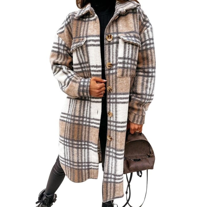 Warm Cozy Flannel Jacket for Women - BritishElegance
