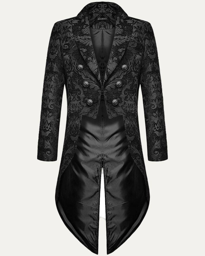 Men’s Victorian Double Breasted Jacquard Tailcoat