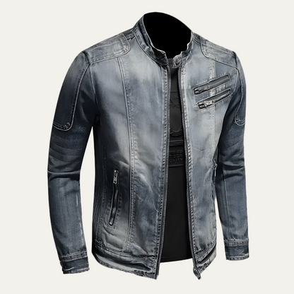 Men’s Sleek Stand Collar Zip Up Track Jacket