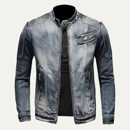 Men’s Sleek Stand Collar Zip Up Track Jacket