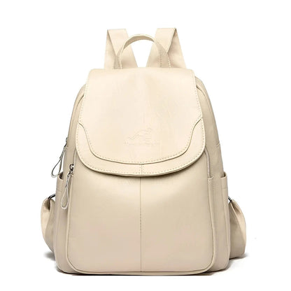 Vintage Leather Women's Backpack - Isabella